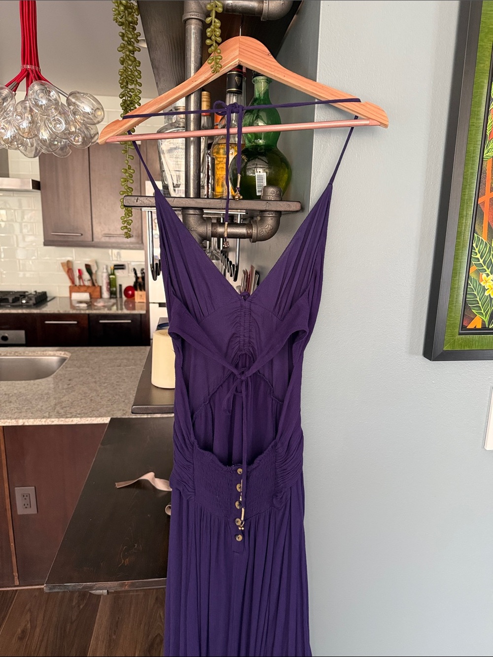 Free People Deep Purple Flowing Maxi Dress - Picture 4 of 6